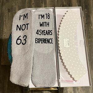 Gray Fuzzy Novelty Casual Socks